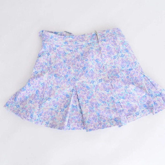 For Love & Lemon Marlo Mini Skirt Purple Floral Skirt M NWT - Picture 11 of 12